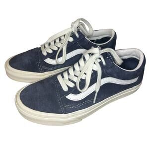 VANS Unisex Skater Shoes in Blue Suede Men's Size 5 Women's Size 6.5
